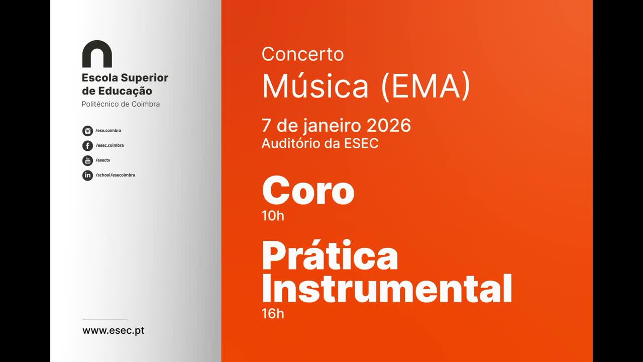 Audições dos alunos do curso de Estudos Musicais Aplicados