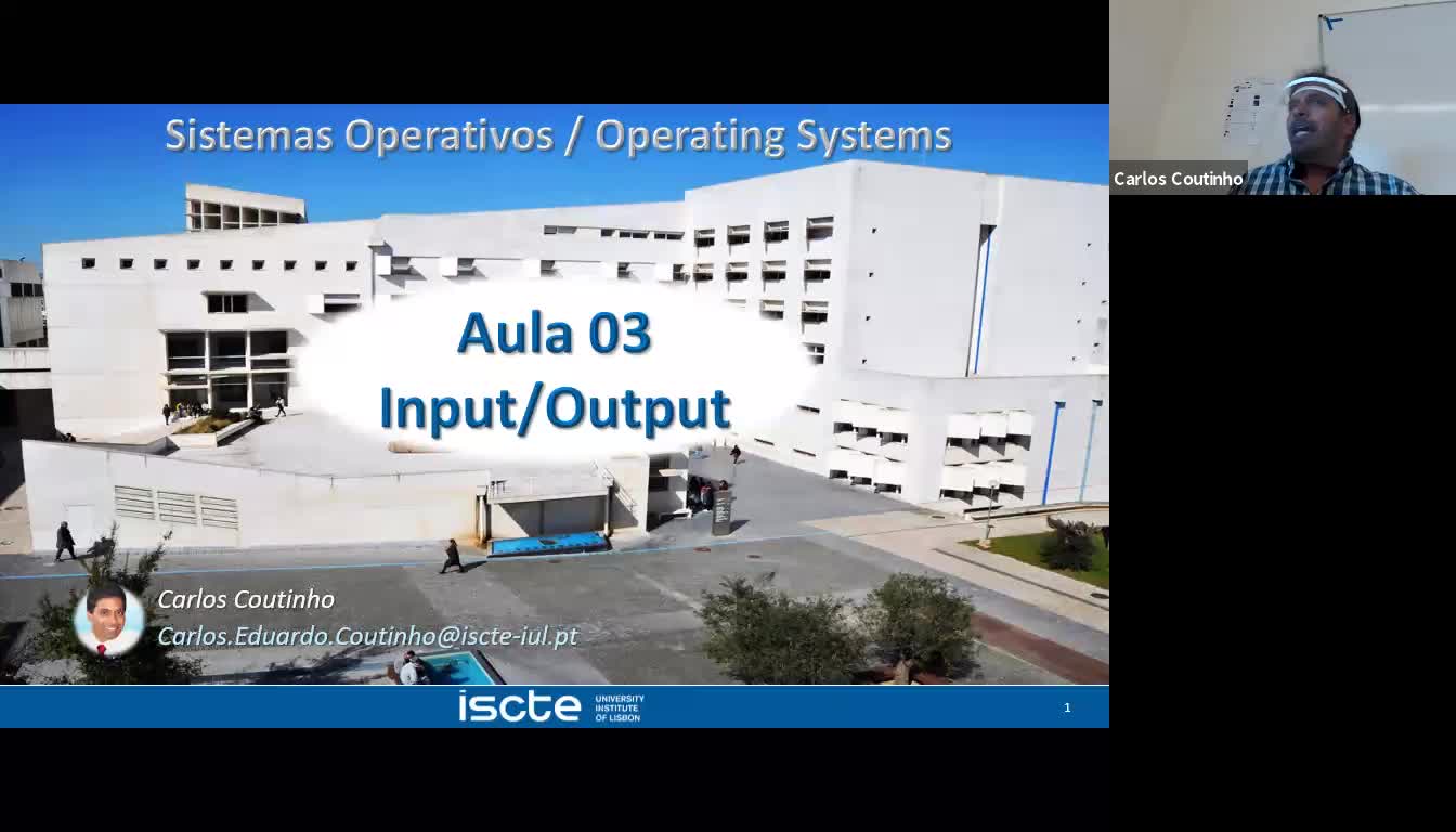 Sistemas Operativos - Aula T03 - Input/Output