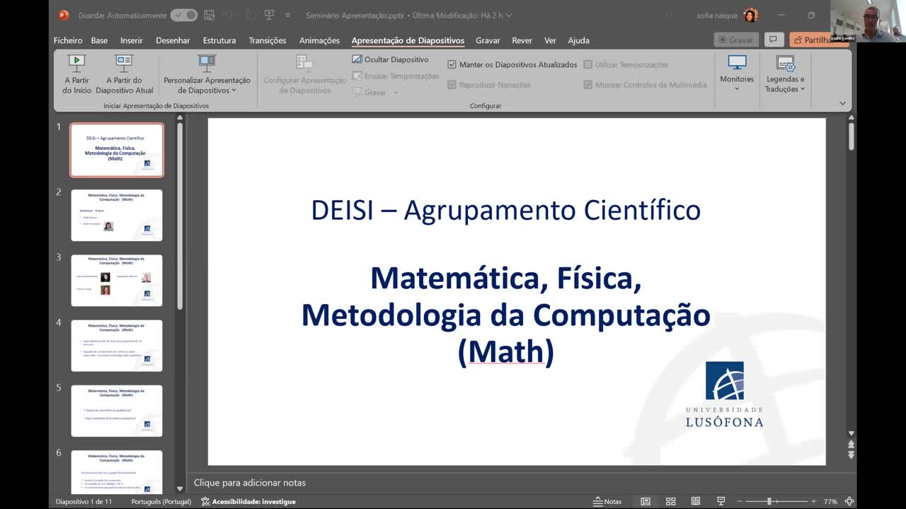 DEISI - Matemática, Física e Metodologia da Computação