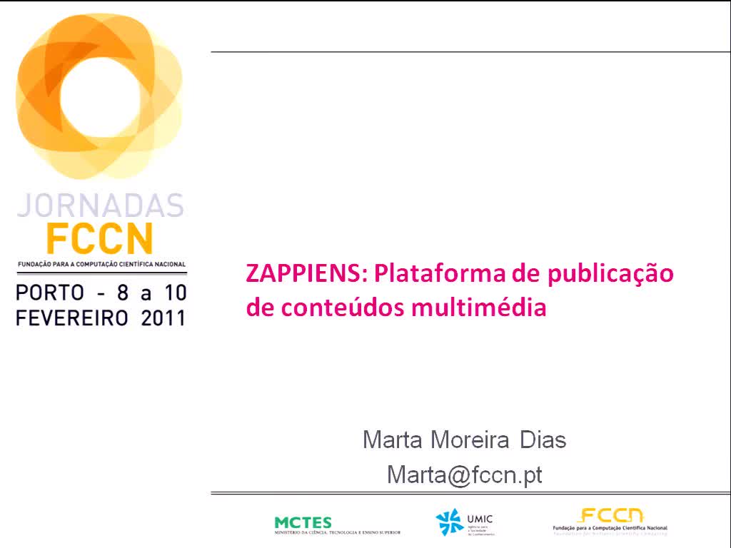 Jornadas FCCN - Zapping de Projectos/Serviços FCCN