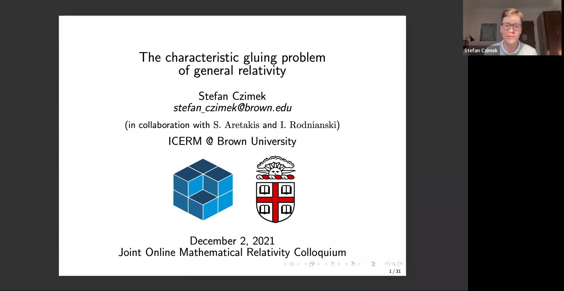  2021.12.02 The characteristic gluing problem of general relativity