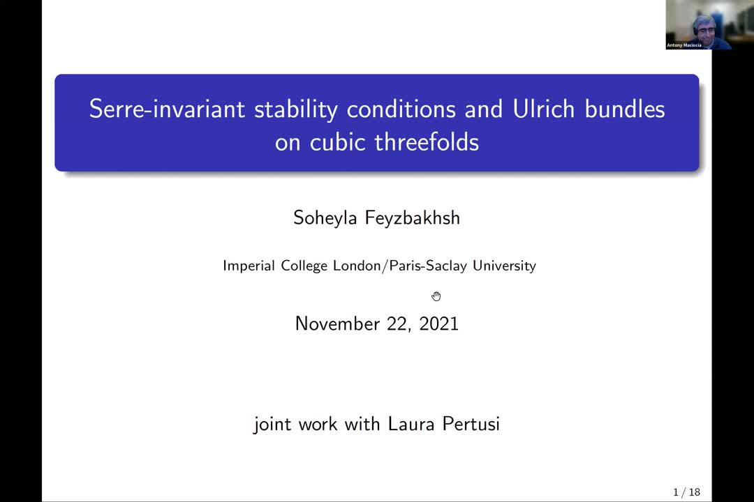 Serre-invariant stability conditions and Ulrich bundles on cubic threefolds