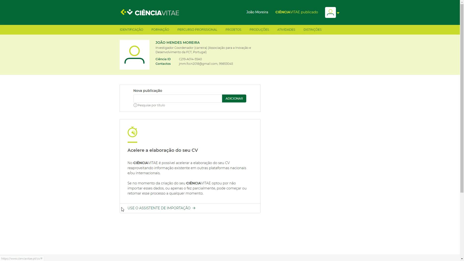 Como enriquecer o seu currículo com o assistente de importação