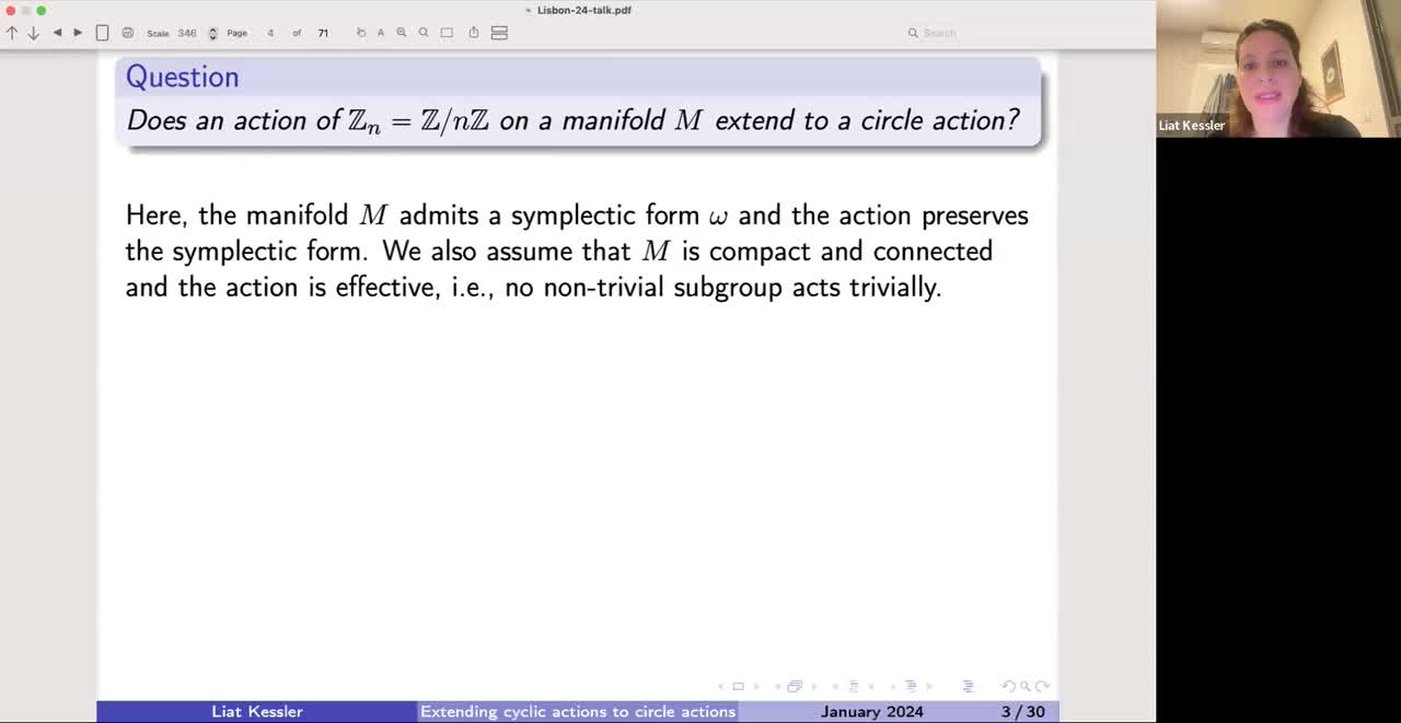  2024.01.16 Extending cyclic actions to circle actions