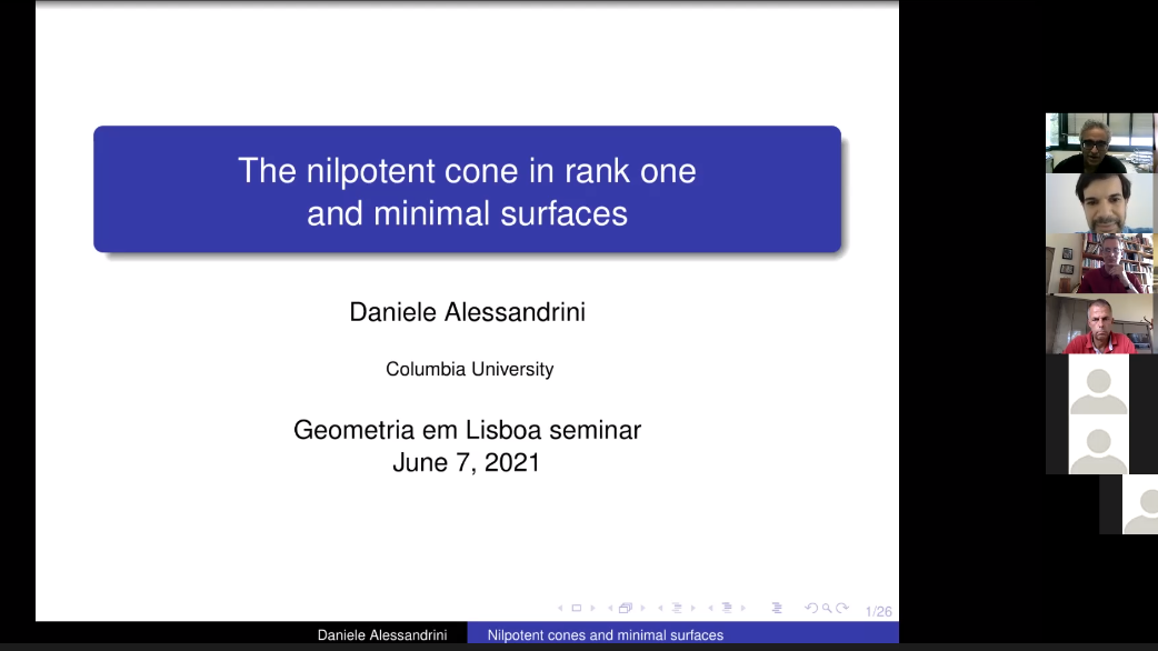  2021.09.07 The nilpotent cone in rank one and minimal surfaces