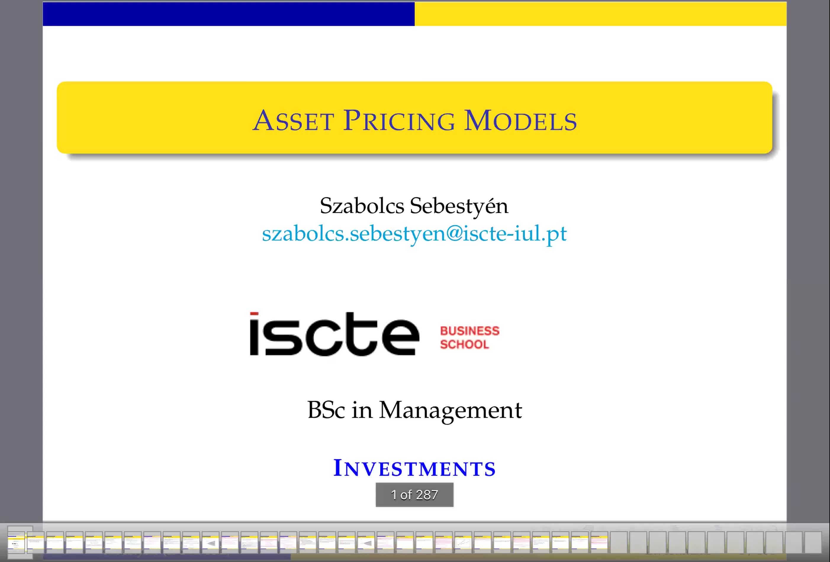 Asset pricing models - Indifference curves