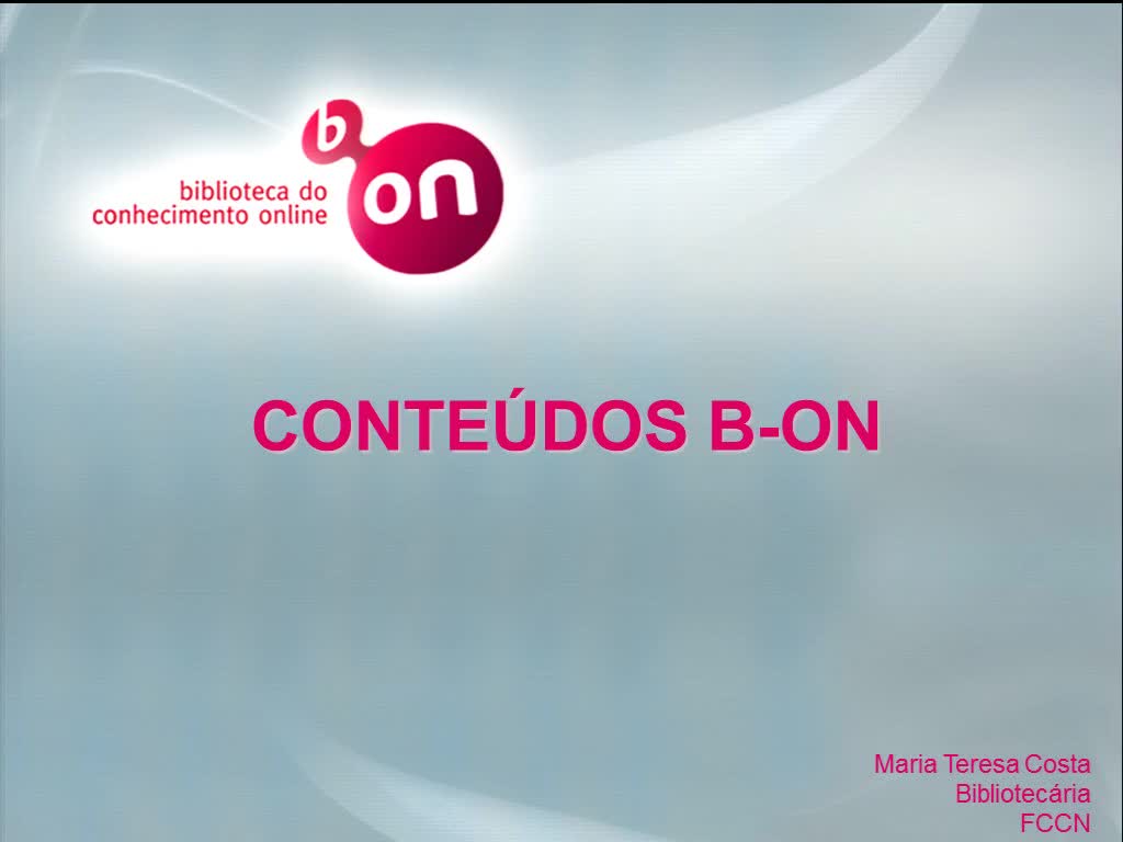 Biblioteca do Conhecimento Online - Conte�dos b-on