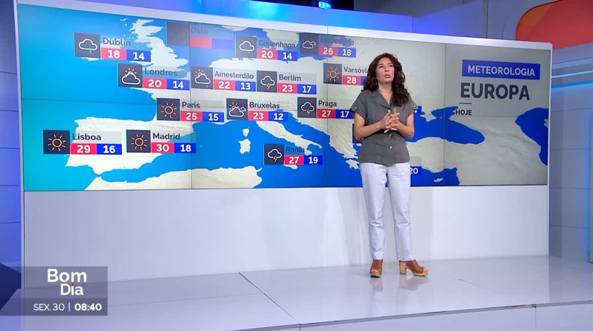  Previsão do estado do tempo, RTP1, 30-06-2023, IPMA.