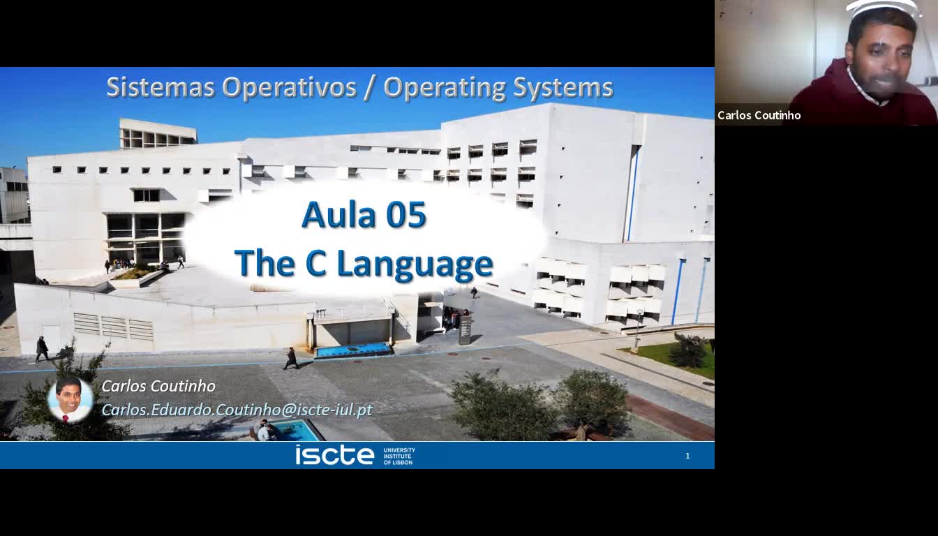Sistemas Operativos - Aula T05 - The C Language
