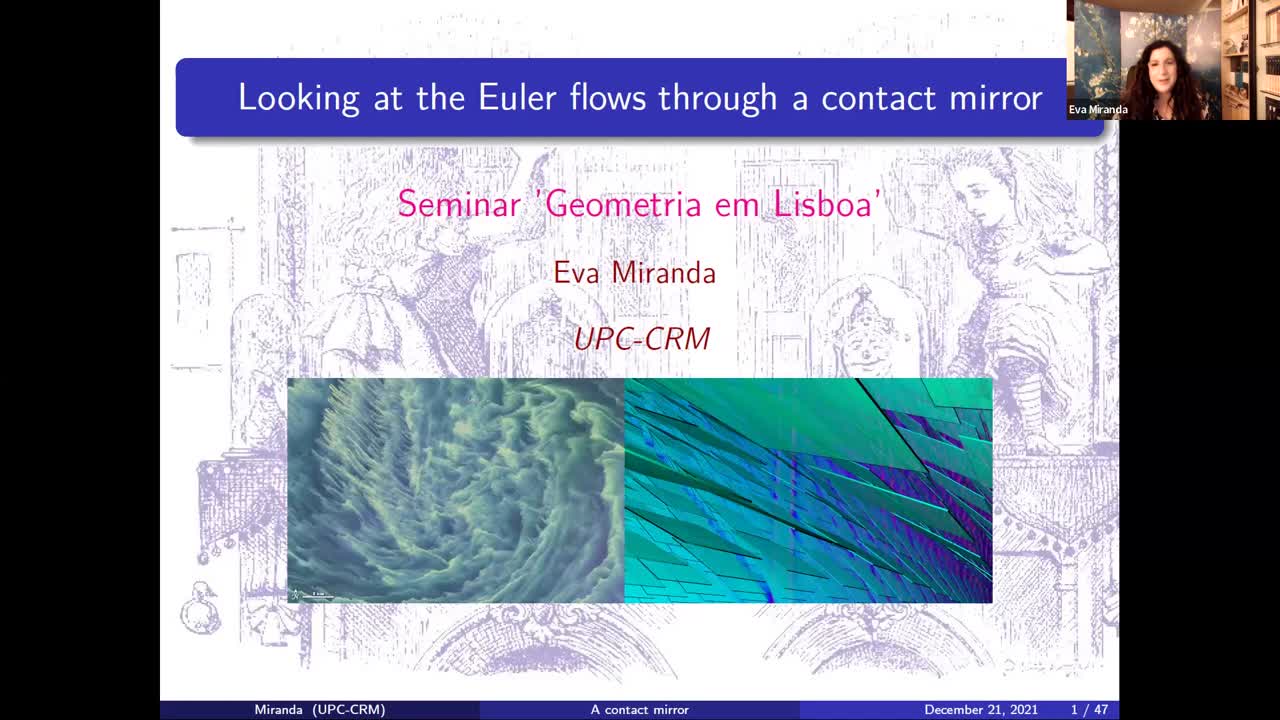  2021.12.21 Looking at the Euler flows through a contact mirror