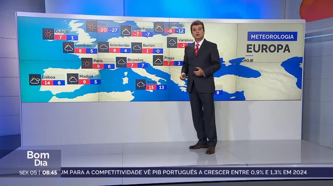  Previsão do estado do tempo, RTP1, 05-01-2024, IPMA.