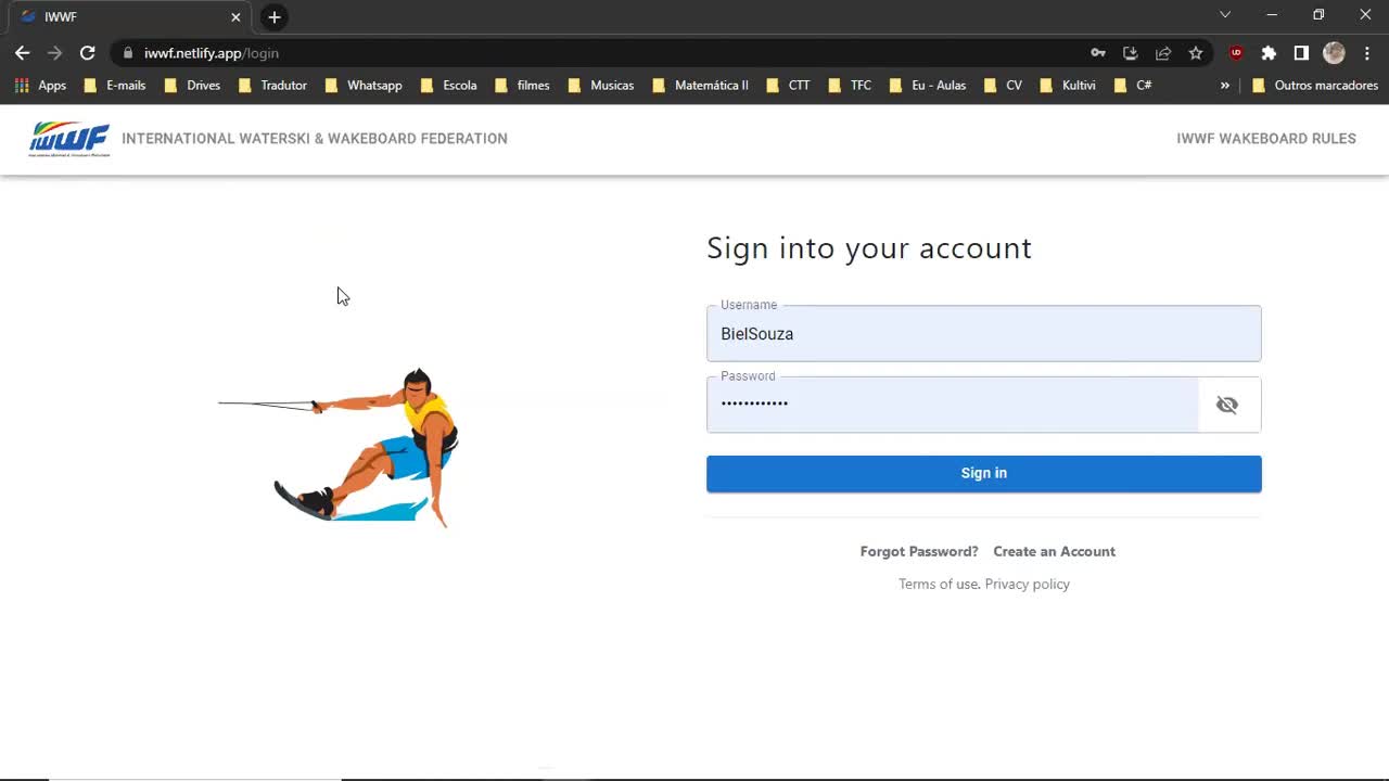 Aplicação para gestão de competições de wakeboard - frontend