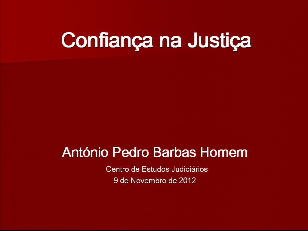 Conterência - Confiança na Justiça