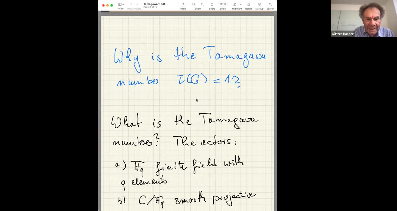 Why is the Tamagawa number equal to one?