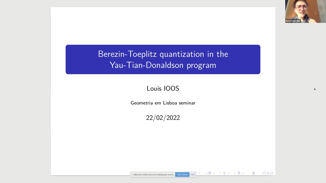  2022.02.22 Berezin Toeplitz quantization in the Yau Tian Donaldson program