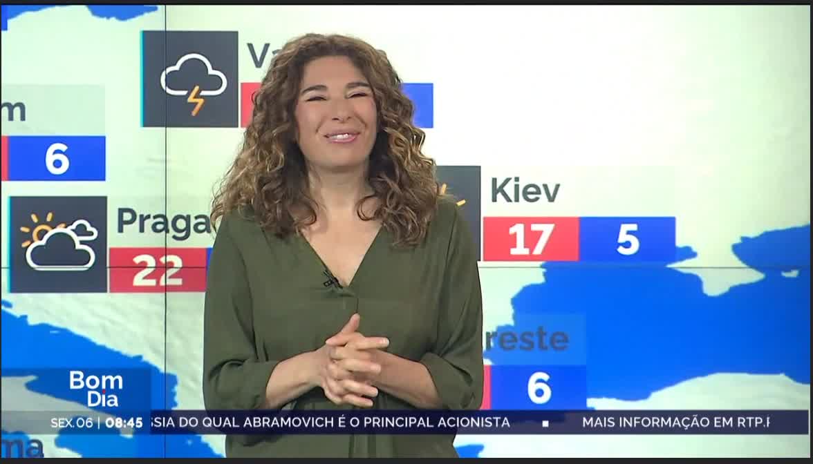  Previsão do estado do tempo, RTP1, 06-05-2022, IPMA.