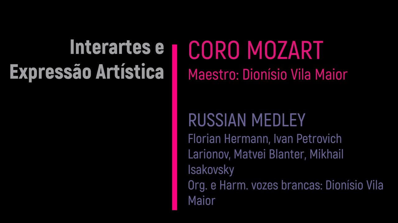  Interartes e expressão artística: coro Mozart & Russian Medley