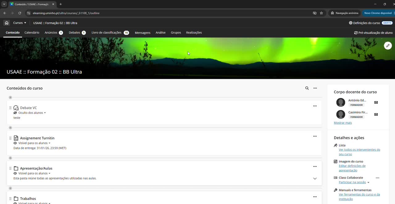 Download gravações Class Colaborate