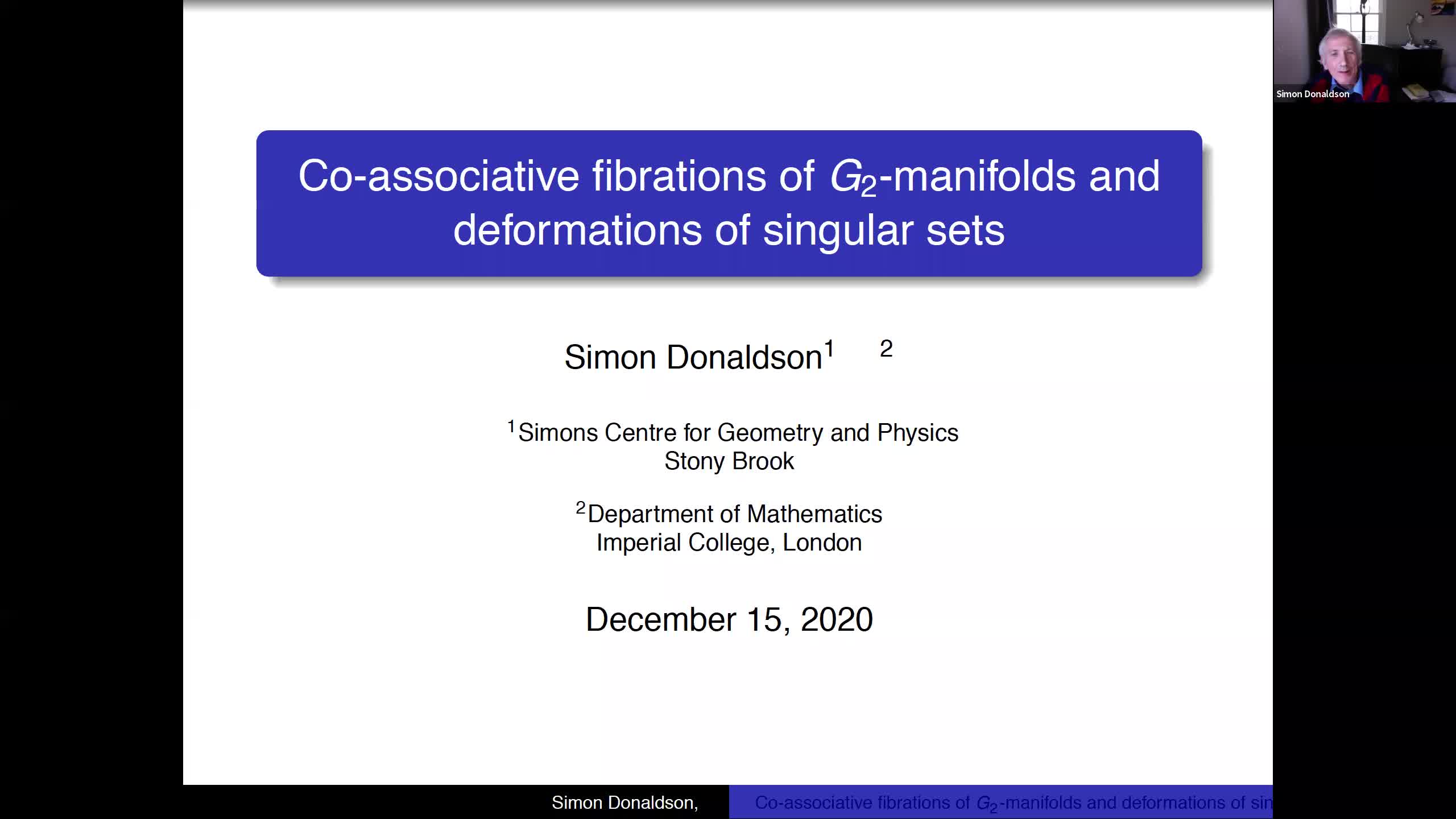 2020.12.15 Co-associative fibrations of G_2-manifolds and deformations of singular sets