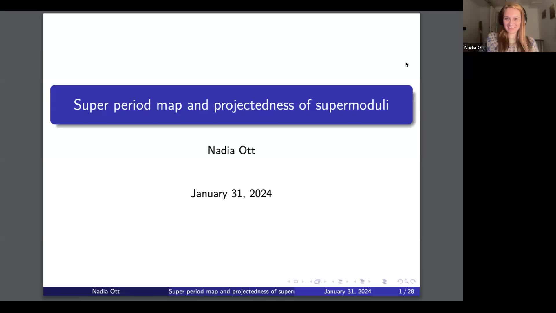 2024.01.31 The super period map and the projectedness of supermoduli space