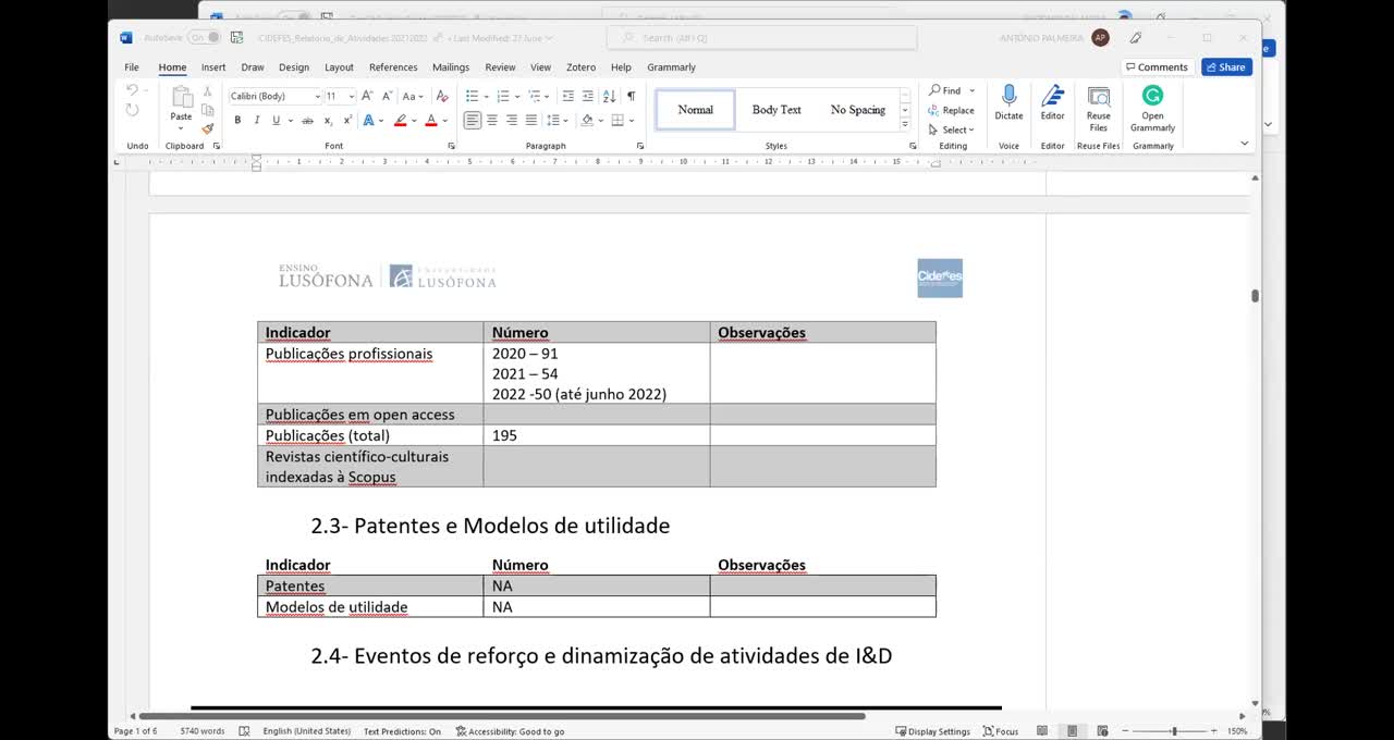 Reunião Ordinária CIDEFES, Julho 11, 2022
