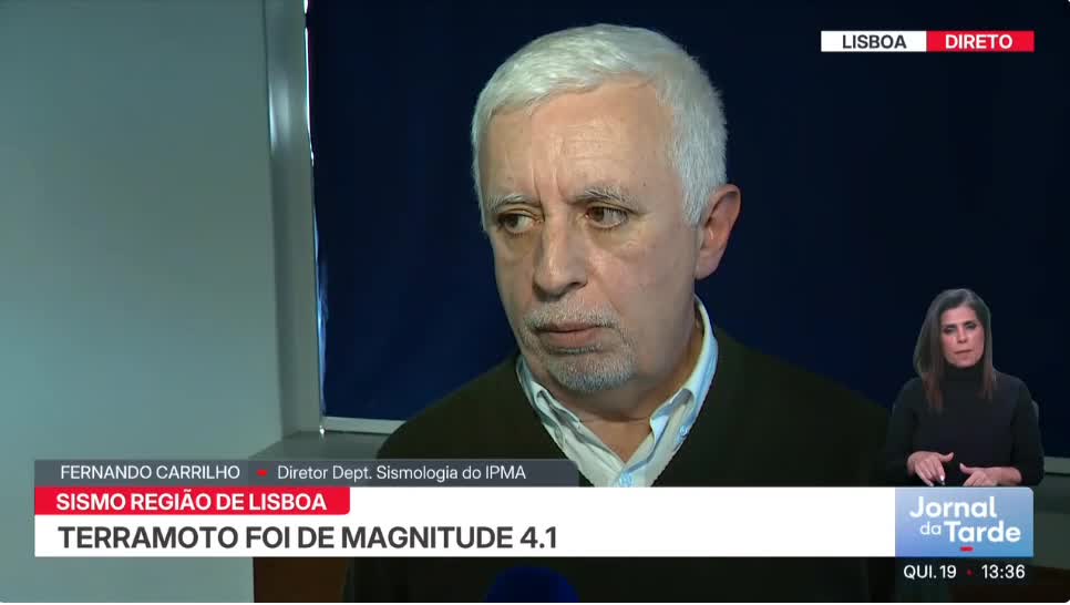  Sismo de magnitude 4.1 sentido em Lisboa
