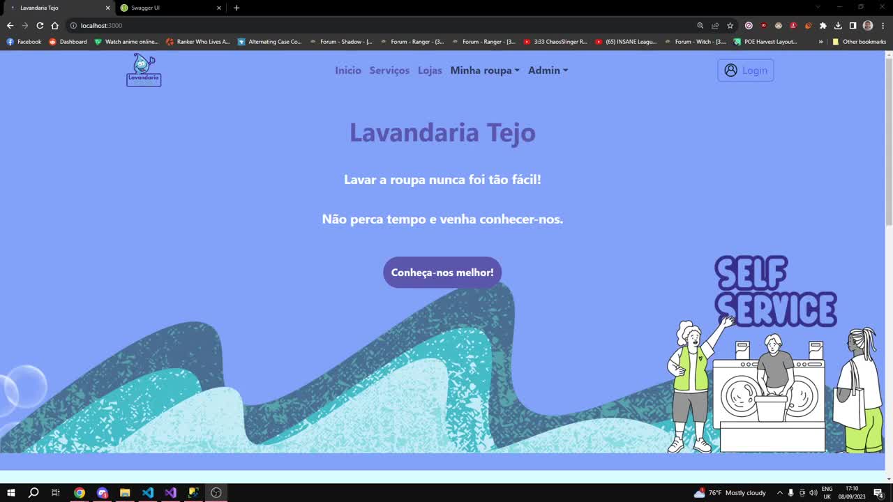 Plataforma de gestão para uma lavandaria e engomadoria