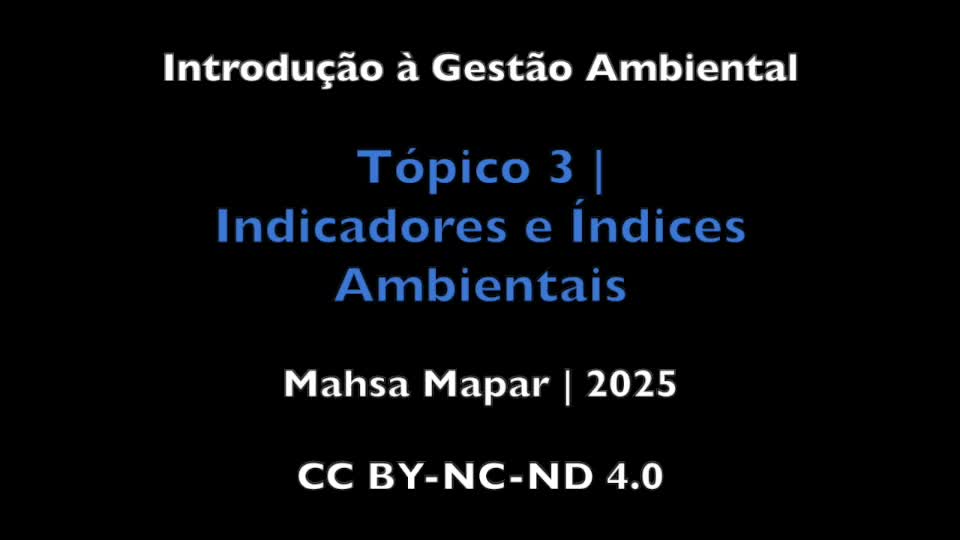  Introdução à Gestão Ambiental. Tópico 3