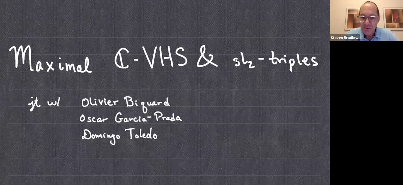 Maximal variations of Hodge structure and sl2-triples - VBAC webinar 17/05/2021