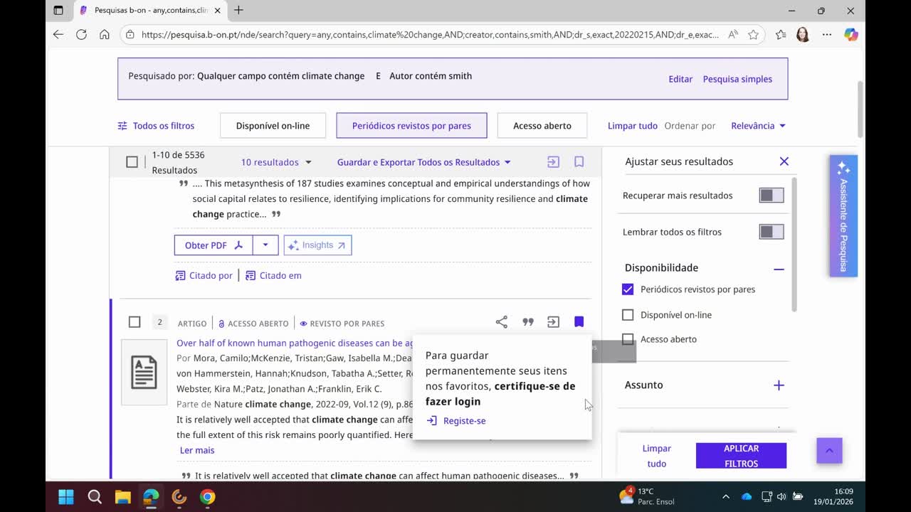 Autenticação e Área Pessoal - A minha Biblioteca