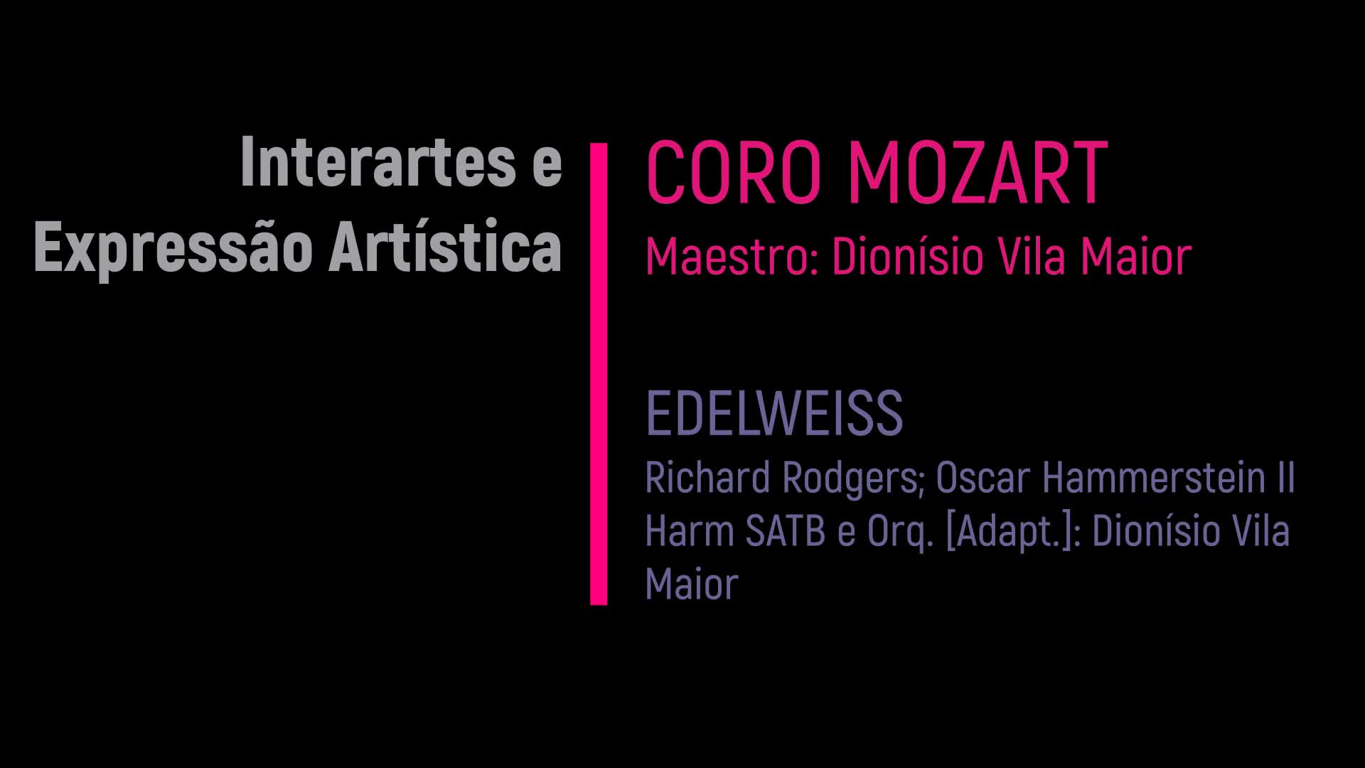  Interartes e expressão artística: coro Mozart & Edelweiss