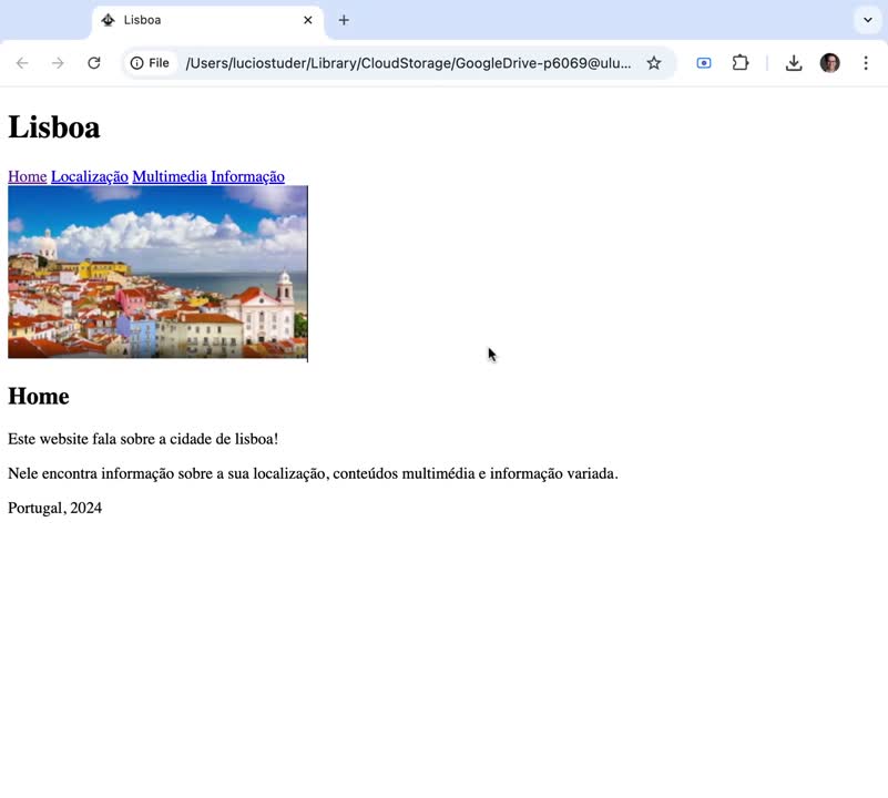  Análise da responsividade de uma pagina Web, com Chrome DevTools