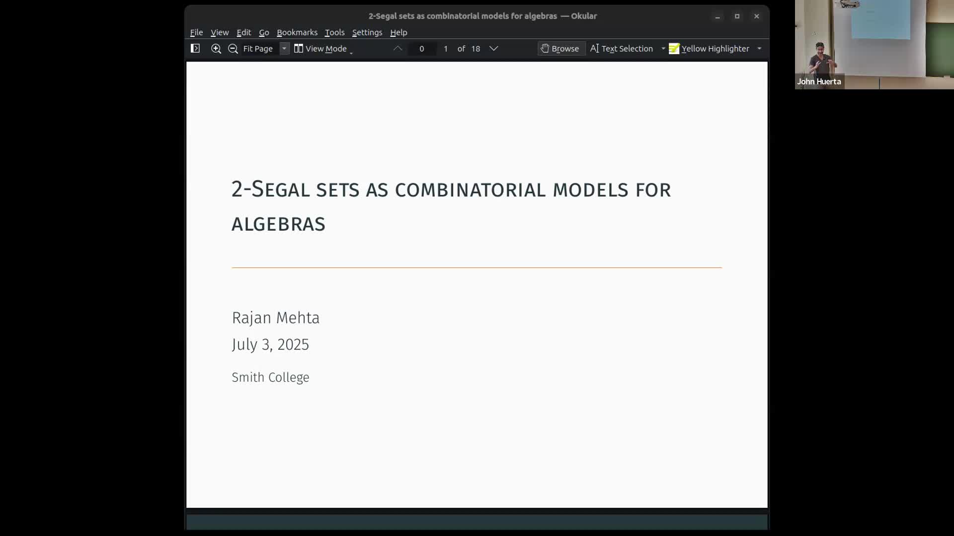  2025.07.03 2-Segal sets as combinatorial models for algebras