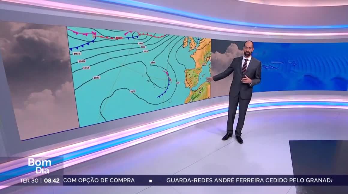  Previsão do estado do tempo, RTP1, 30-01-2024, IPMA.