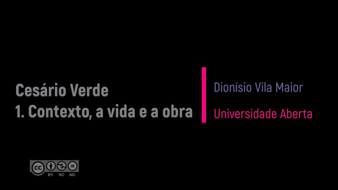  Cesário Verde: 1. Contexto, a vida e a obra