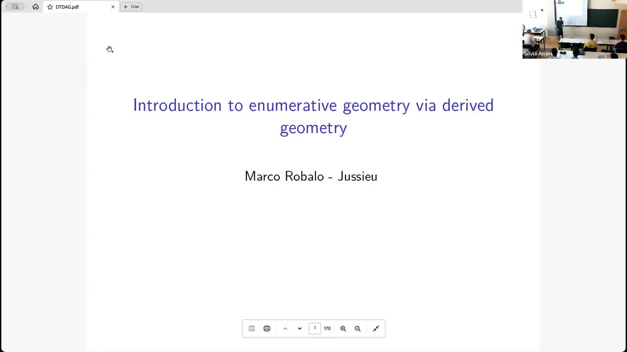  2024.07.04 Introduction to enumerative geometry via derived geometry