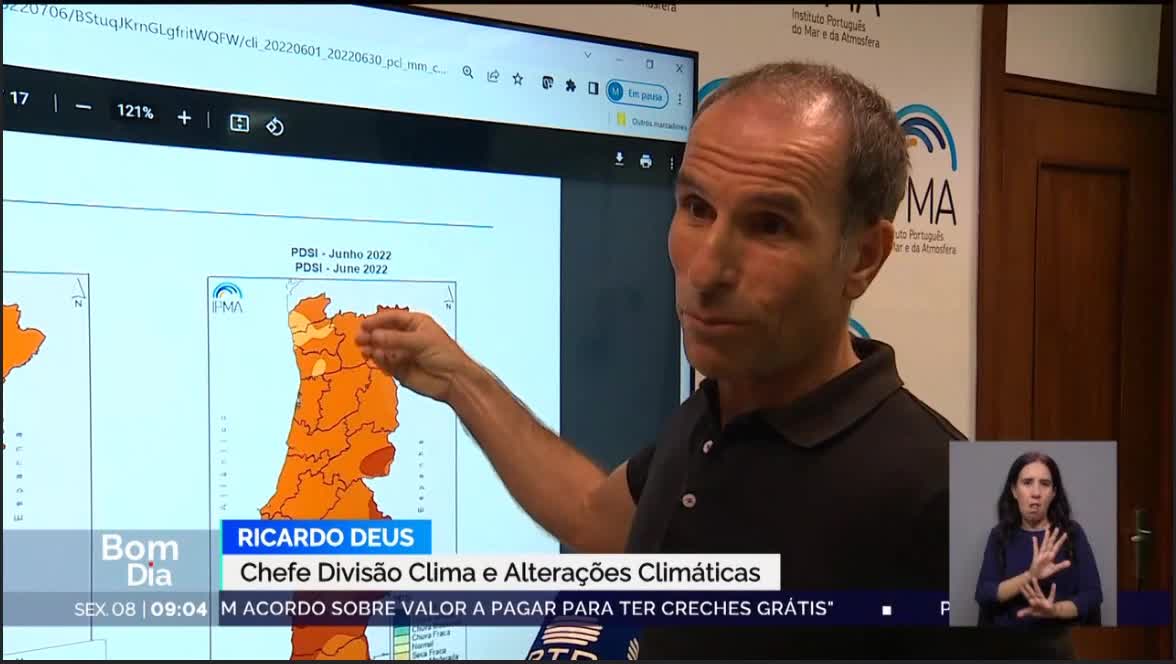  Situação Meteorológica atual, 08-07-2022, RTP1 IPMA