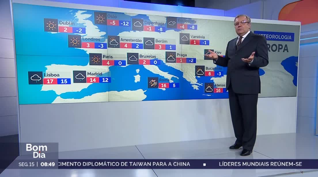  Previsão do estado do tempo, RTP1, 15-01-2024, IPMA.