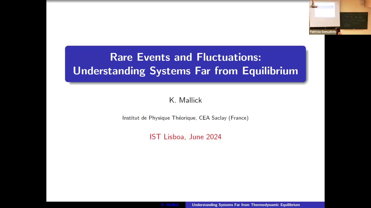  Macroscopic fluctuations in non-equilibrium systems, Kirone Mallick