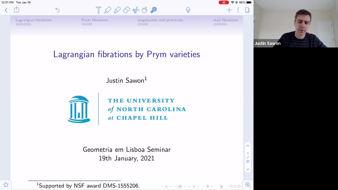  2021.01.19 Lagrangian fibrations by Prym varieties