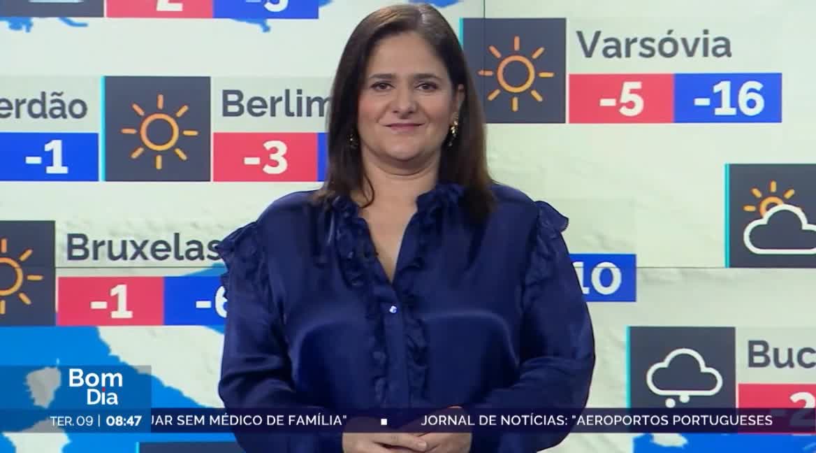  Previsão do estado do tempo, RTP1, 09-01-2024, IPMA.