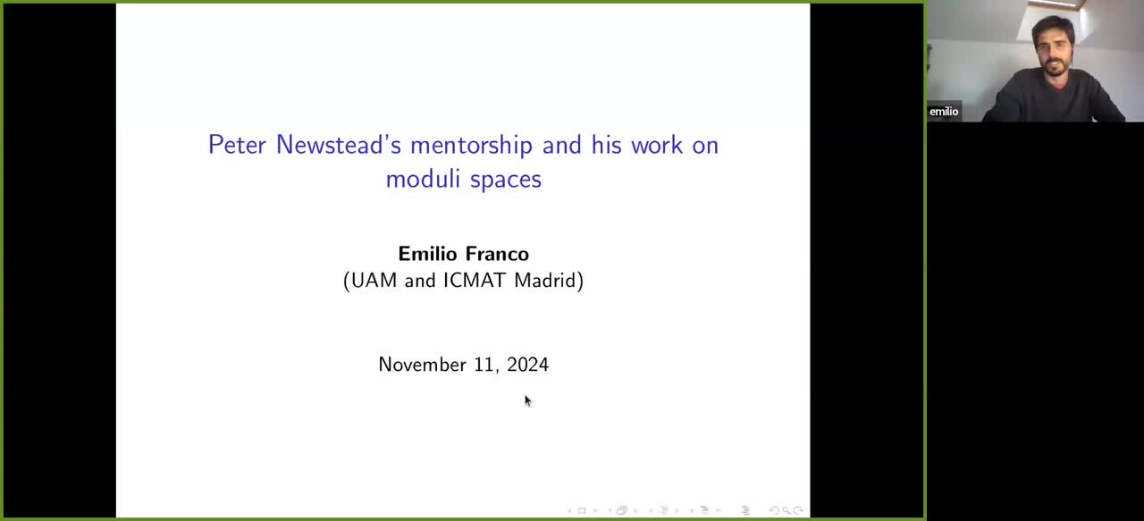 Peter Newstead's mentorship and his work on moduli spaces