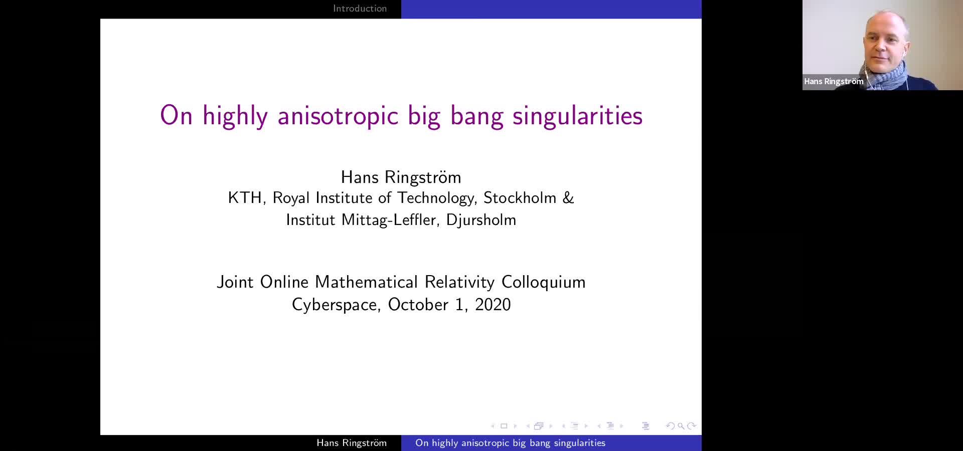 2020.10.01 On highly anisotropic big bang singularities.