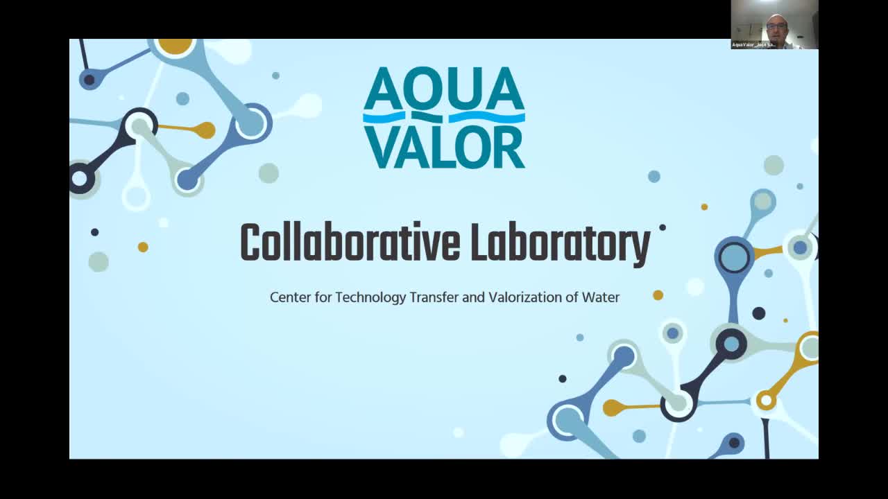  Apresentação: AquaValor - Centro de Valorização e Transferência de Tecnologia da Água