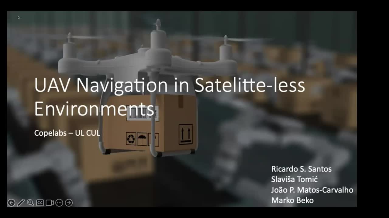 UAV navigation in satelitte-less environments