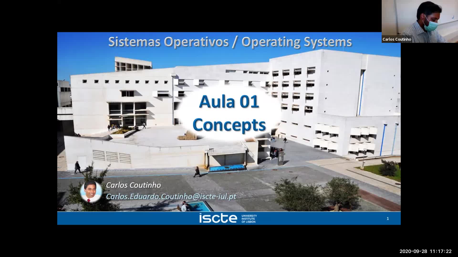 Sistemas Operativos - Aula T01 - Concepts