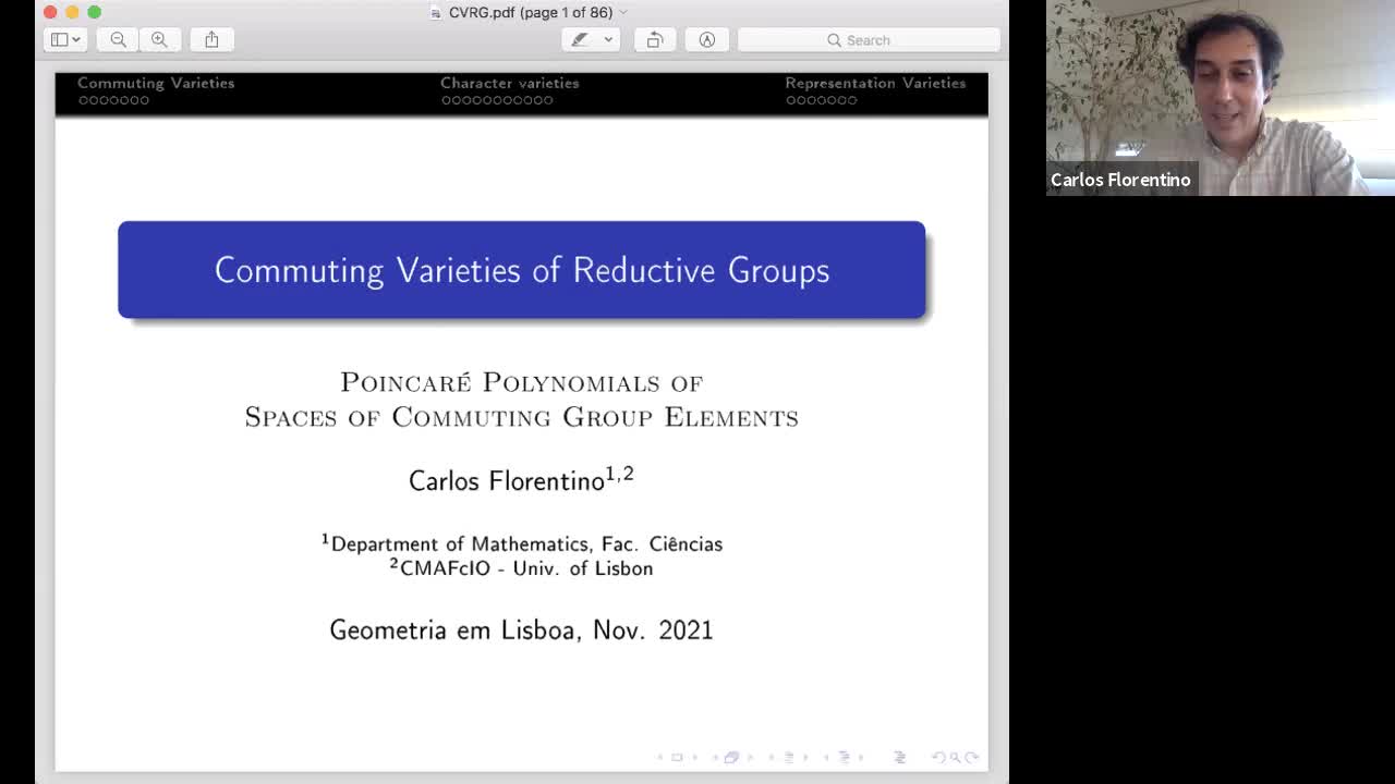  2021.11.09 The geometry of commuting varieties of reductive groups