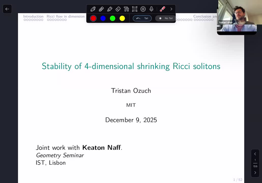  2025.12.09 Stability of 4-dimensional shrinking Ricci solitons