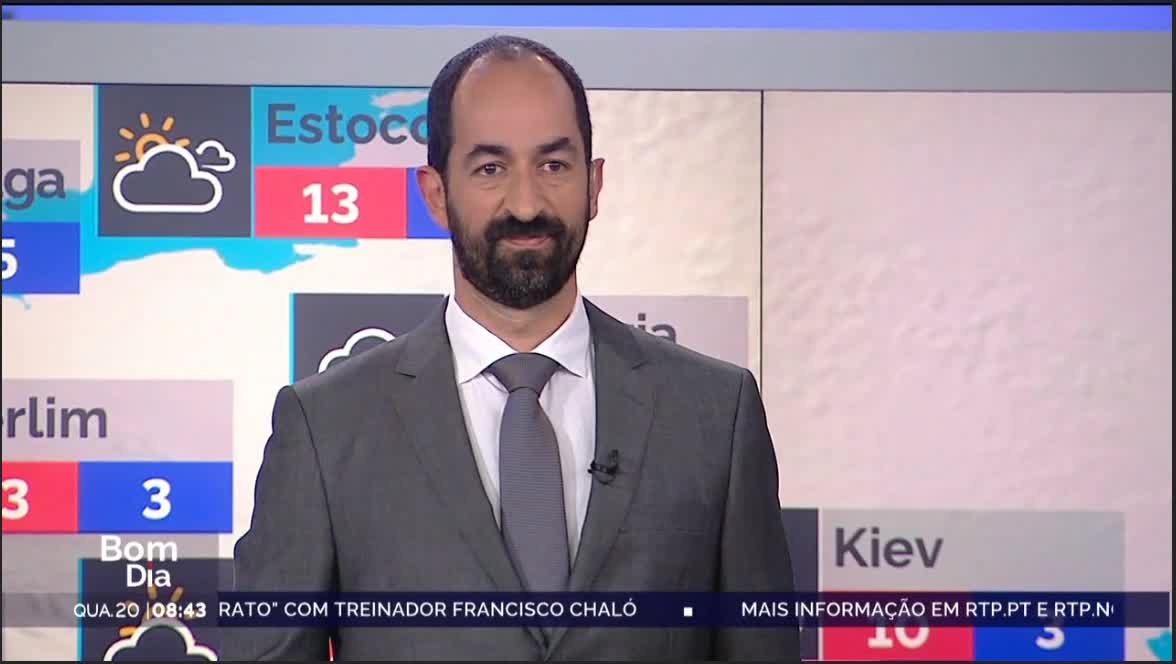  Previsão do estado do tempo, RTP1, 20-04-2022, IPMA.