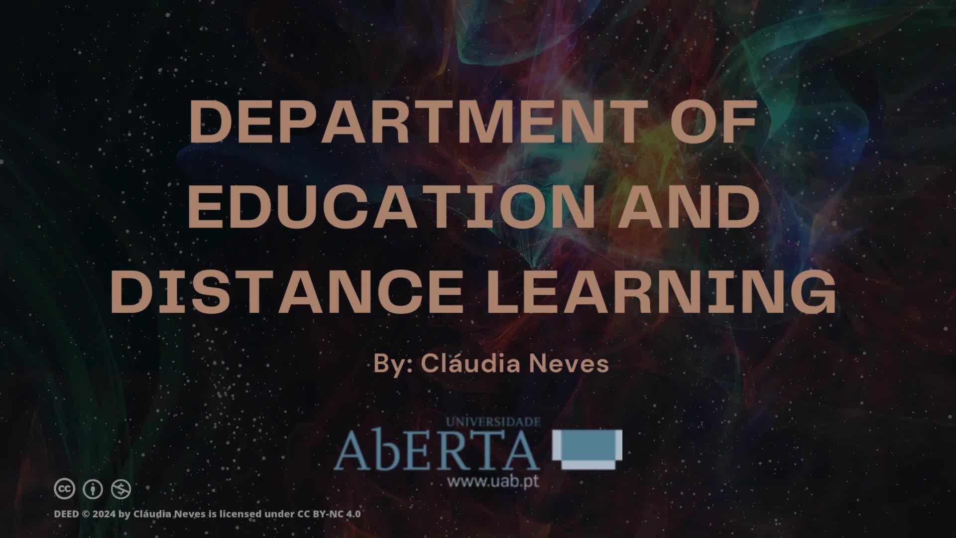 Department of Education and Distance Learning: our pedagogical offer